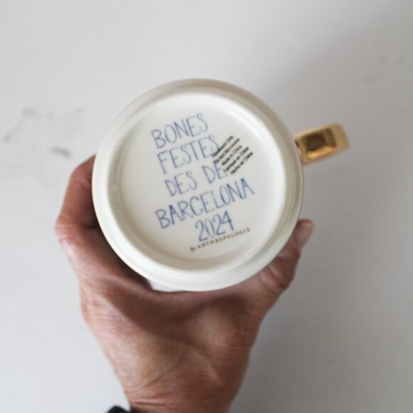 Anthropologie Holiday In the City Barcelona Stoneware Mug - NEW NIB Sold out - Picture 4 of 6